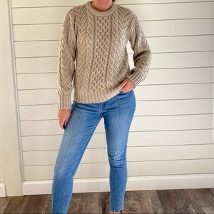 Vintage Cable Knit Crewneck Sweater